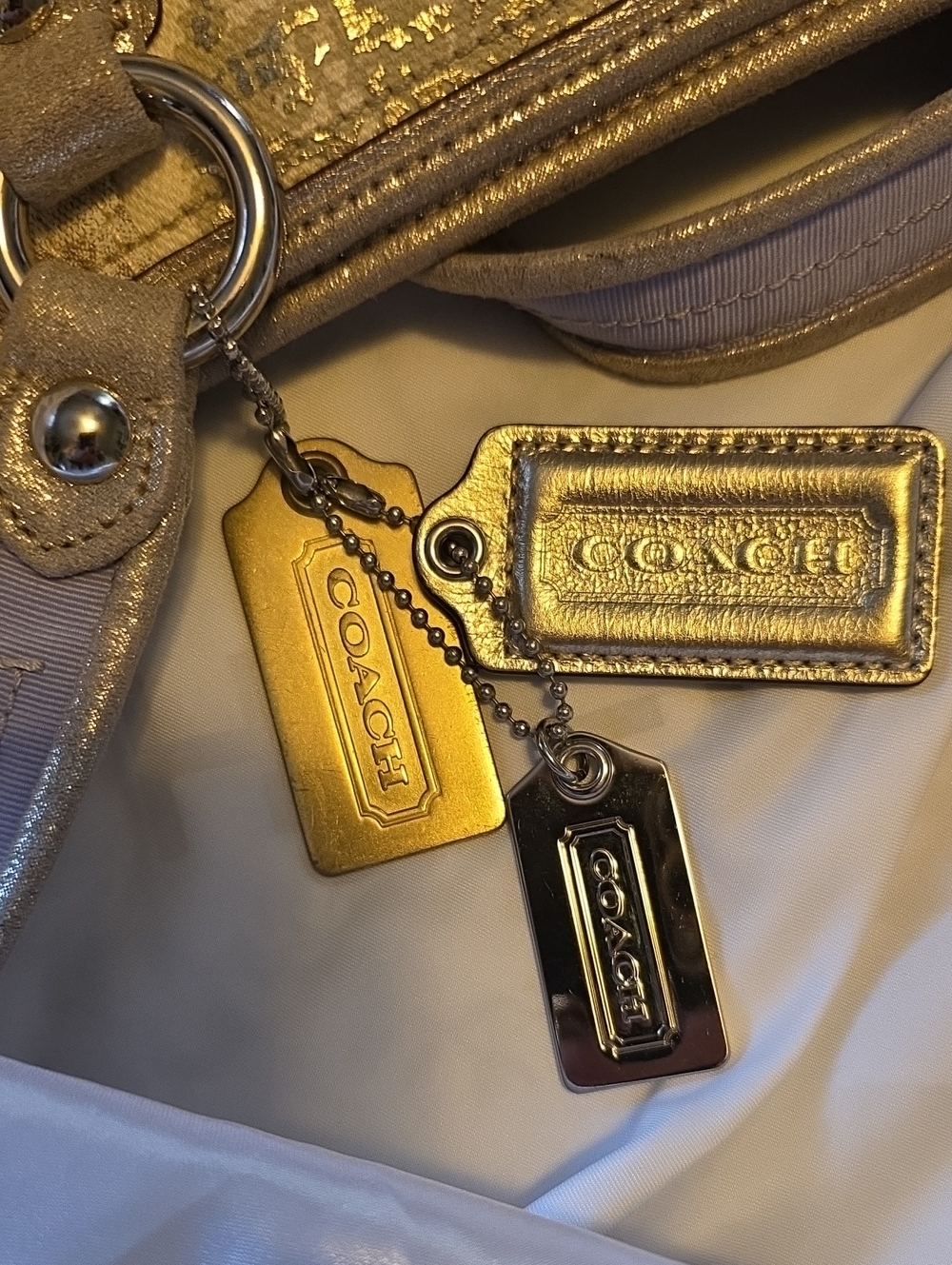 Coach Metallic Poppy Rocker Bag - Picture 10 of 10